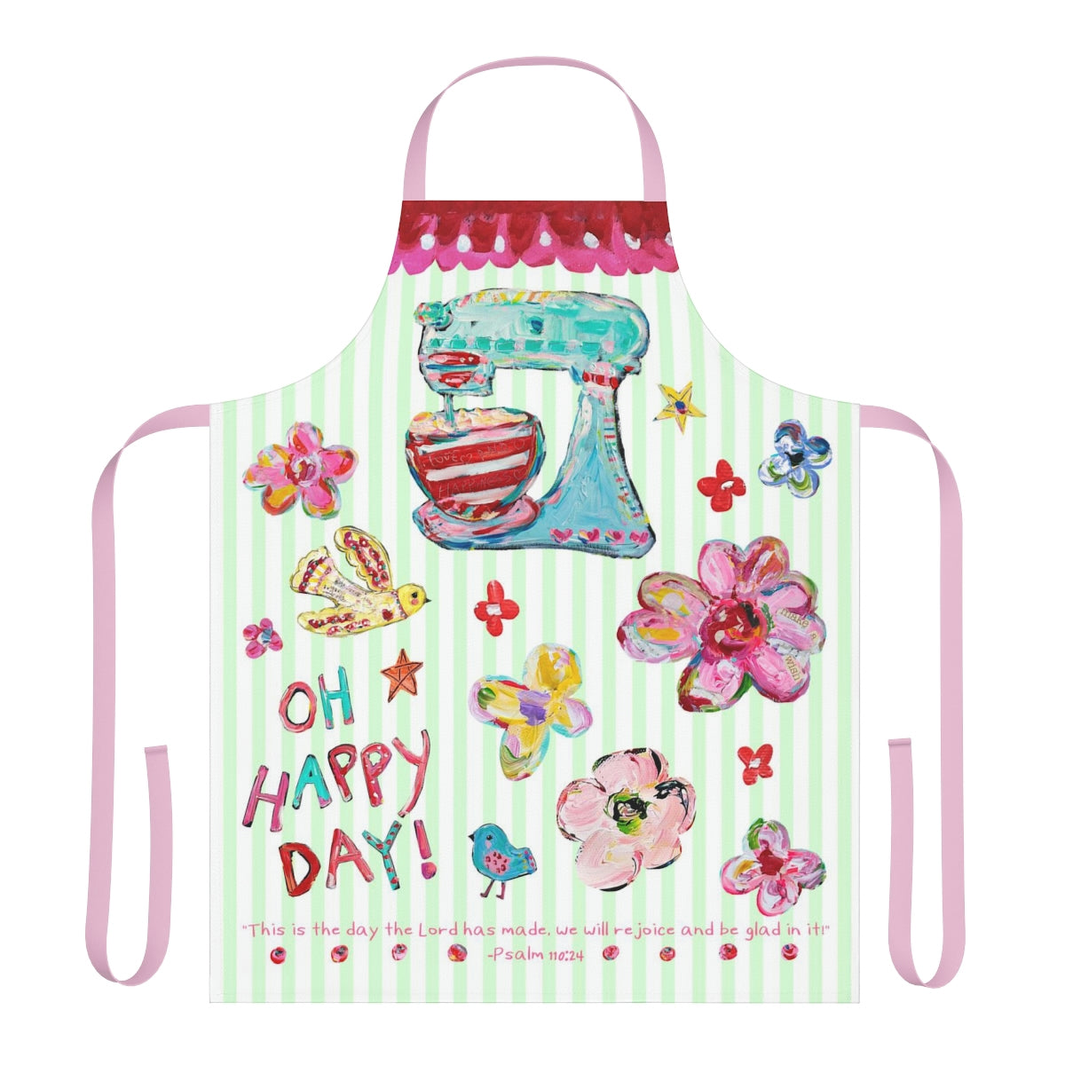 Green Canvas Painting Bib Apron