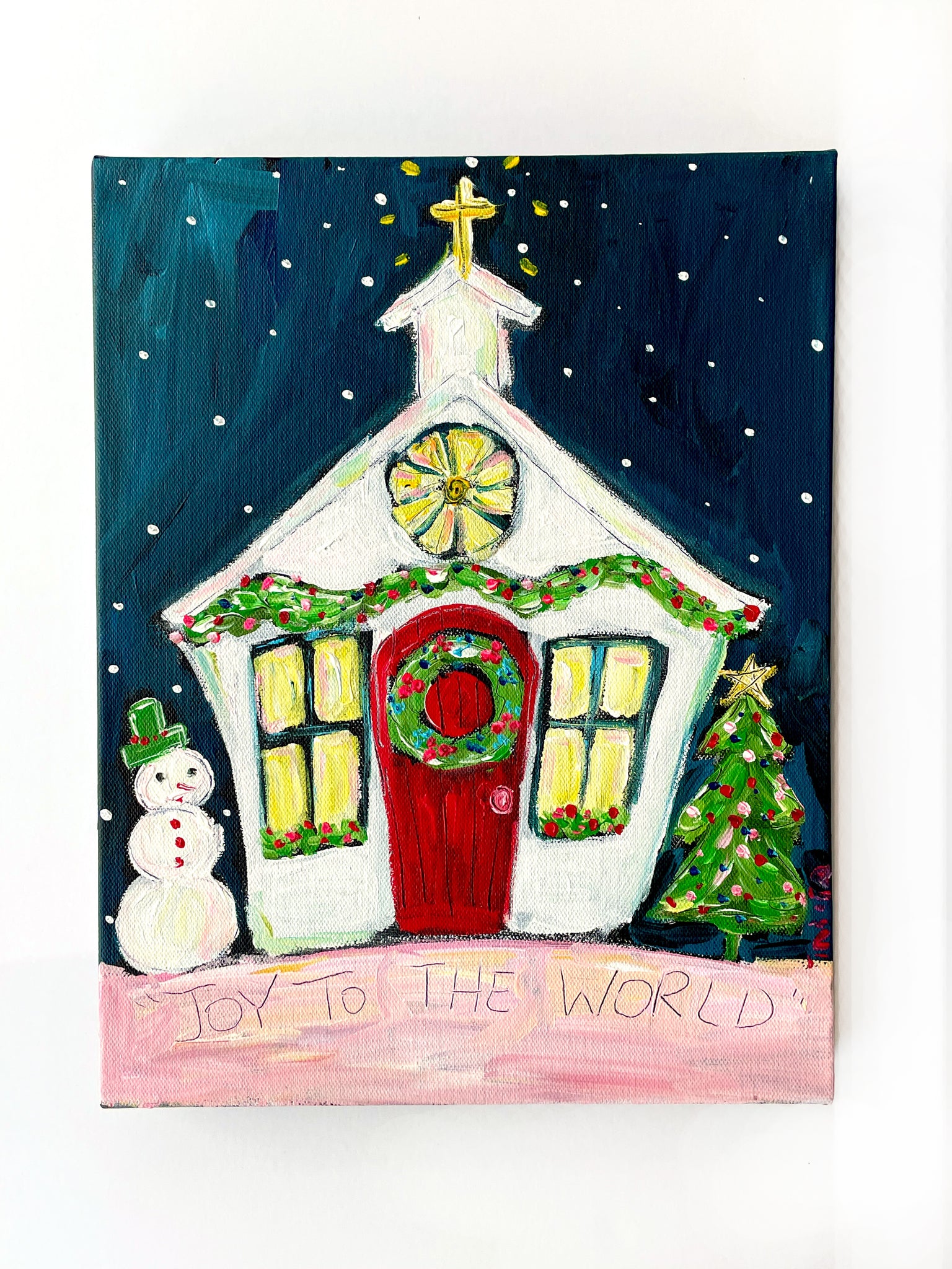 “Christmas Chapel” 11"x14" Original Painting
