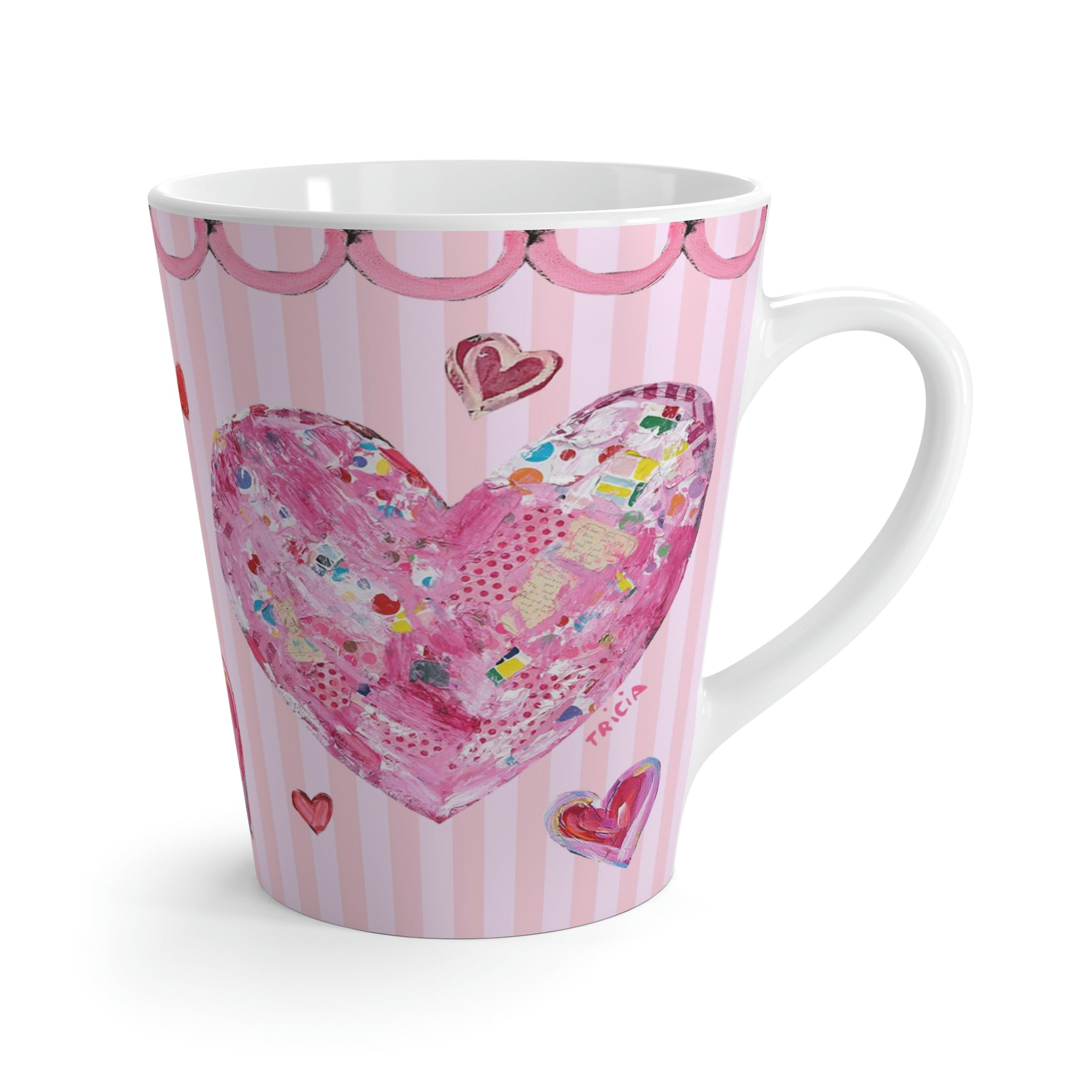 Coffee Is My BFF Rose Gold Heart Two-Tone Pink Porcelain Travel
