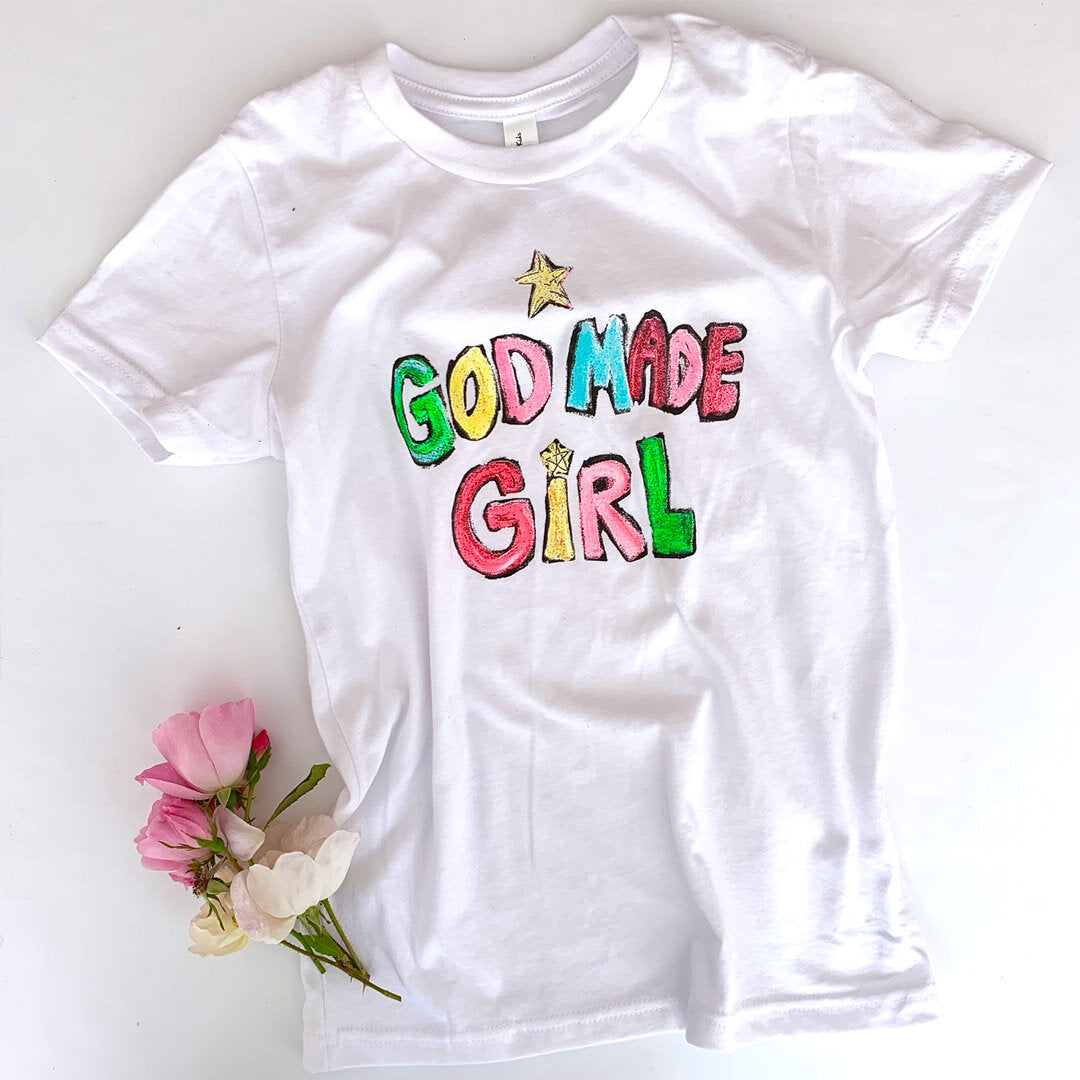 God Made Girl T-shirt - White