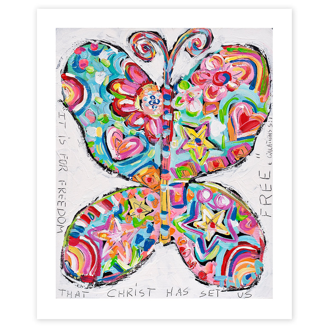 Freedom Butterfly Print