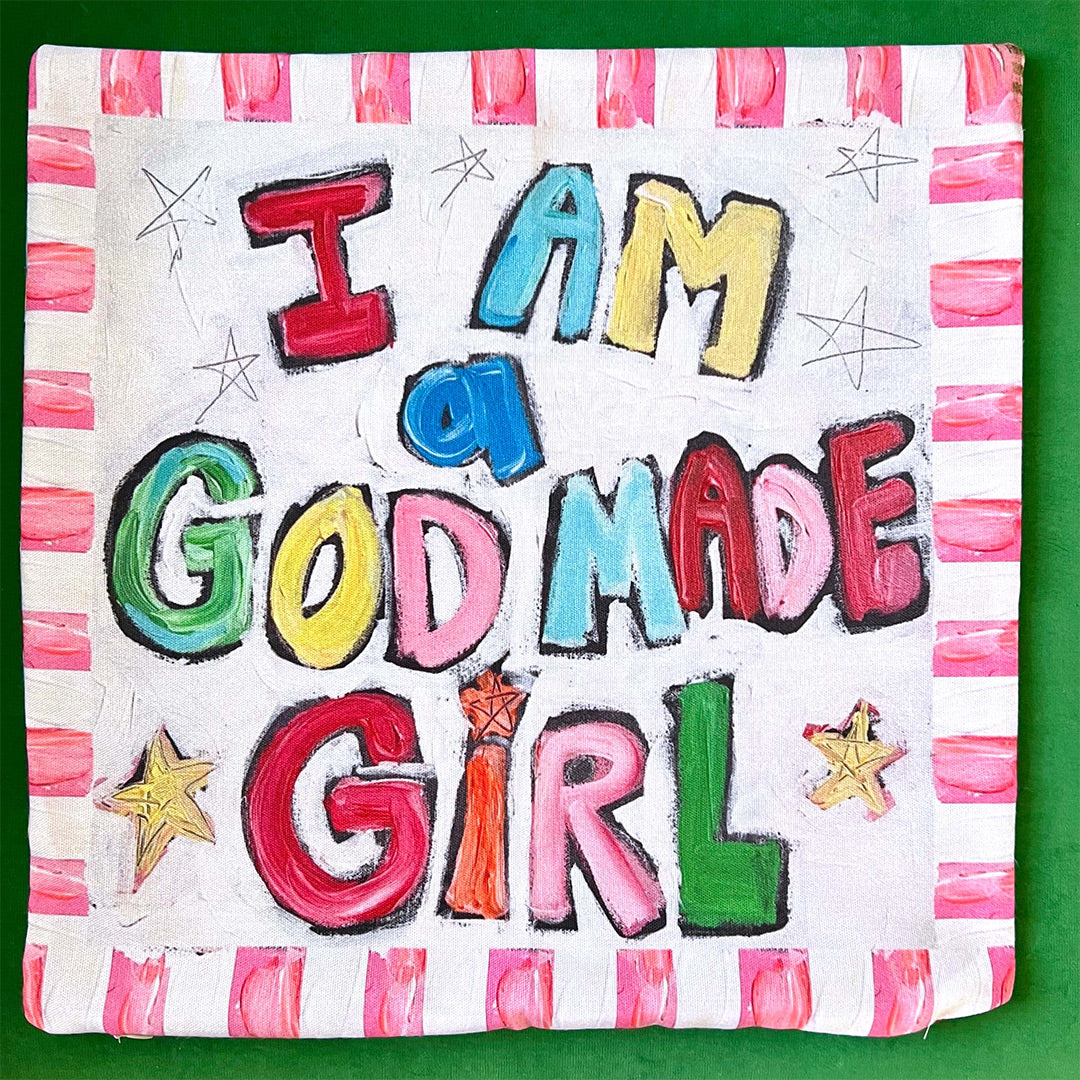 God Made Girl Pillow Cover